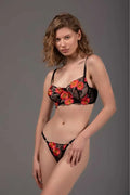SAEVRA Signature Crimson & Black Lace Set