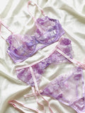 SAEVRA Lilac Reverie Garter Set